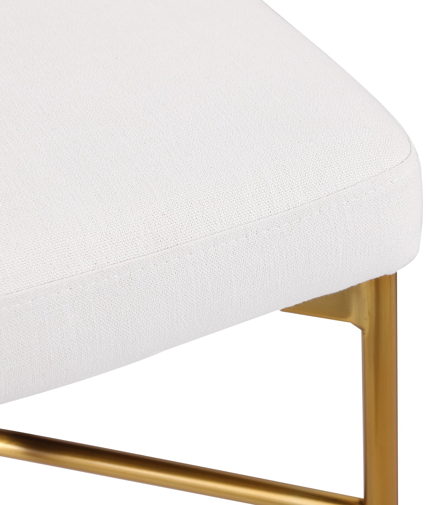 eternal cream durable linen textured fabric stool c