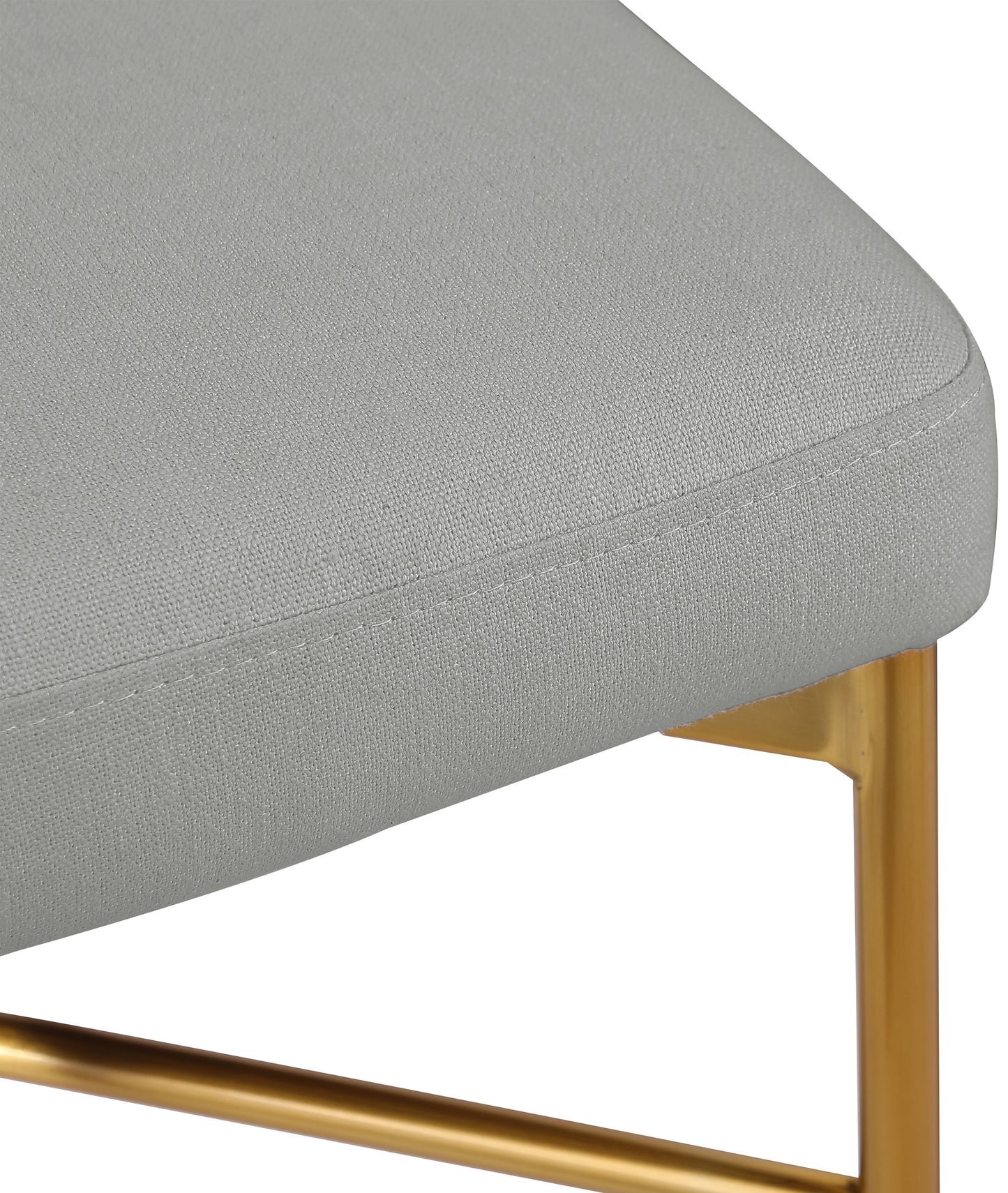 eternal light grey durable linen textured fabric stool c