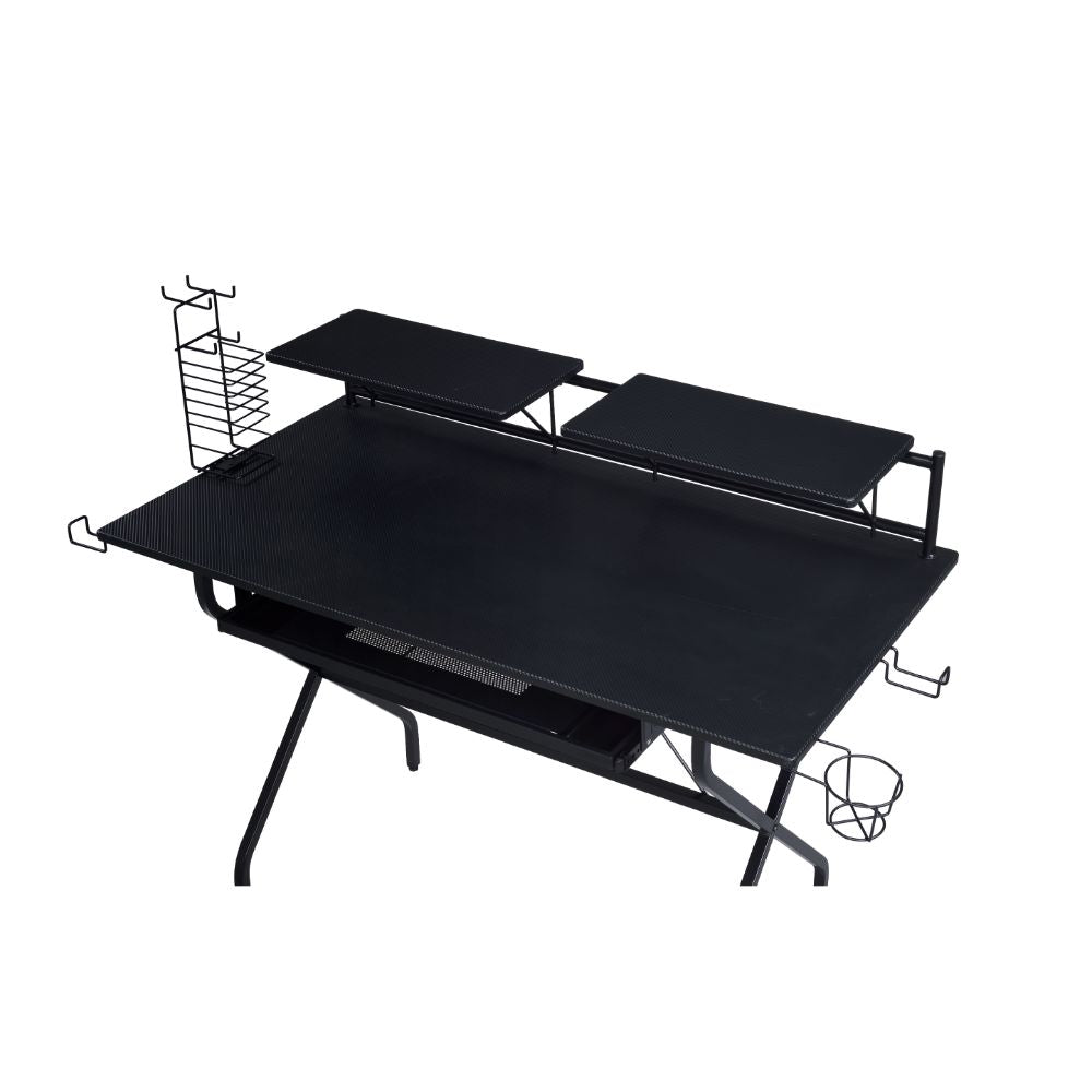 lindsey gaming desk, black finish