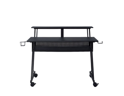 Logan Music Recording Studio Desk, Black Finish