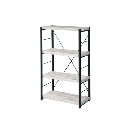 Garrison Bookshelf, Antique White & Black Finish