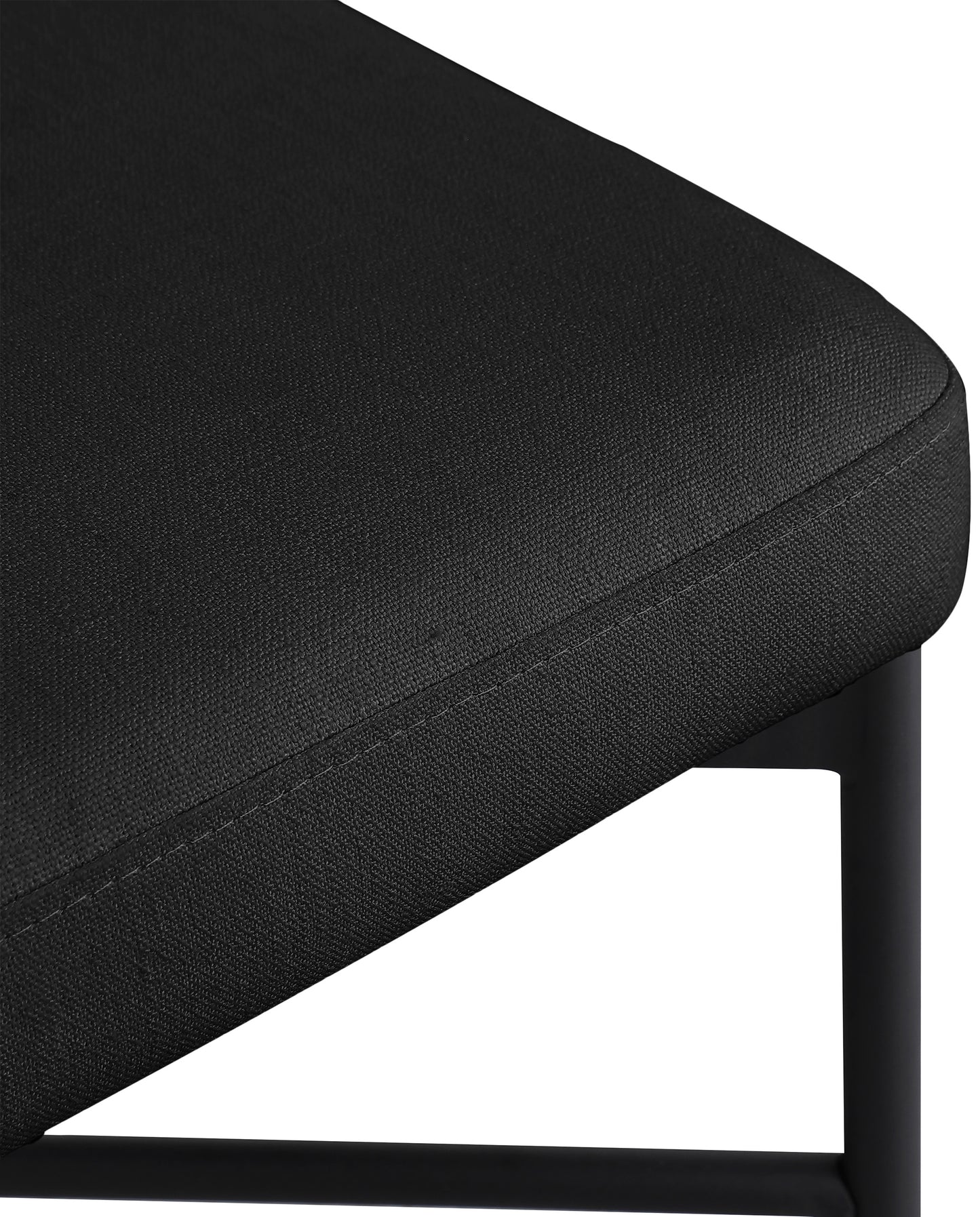 eternal black durable linen textured fabric stool c