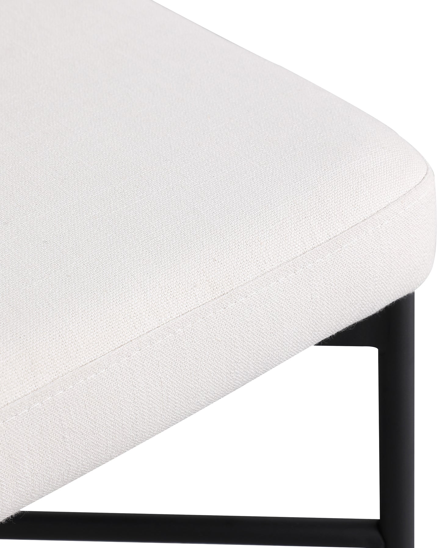 eternal cream durable linen textured fabric stool c