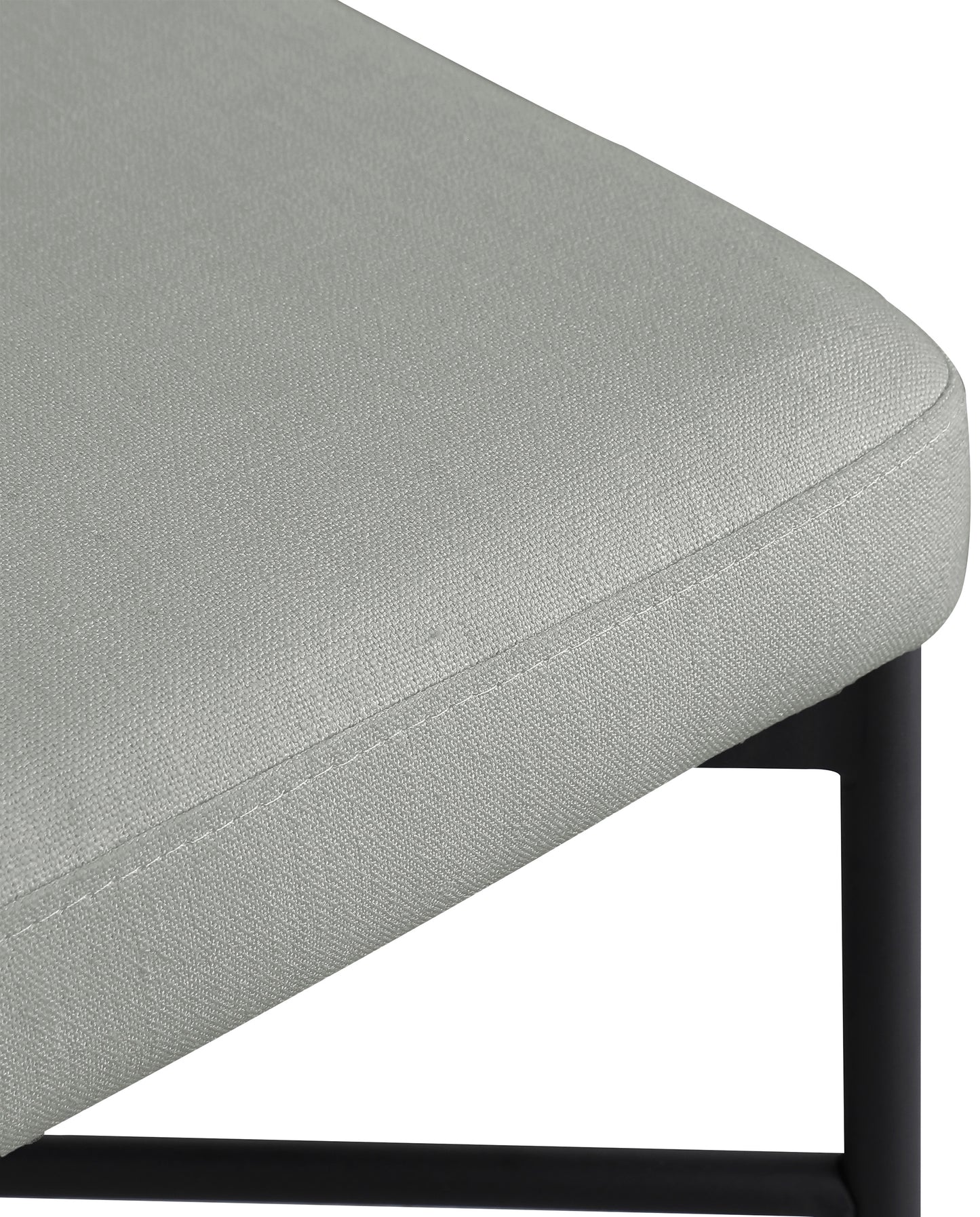 eternal light grey durable linen textured fabric stool c