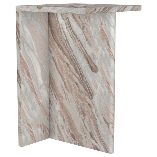 Abiline Genuine Marble Accent Side Table GreyGrey