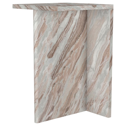 Abiline Genuine Marble Accent Side Table GreyGrey