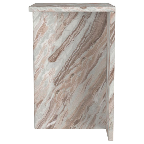 Abiline Genuine Marble Accent Side Table GreyGrey