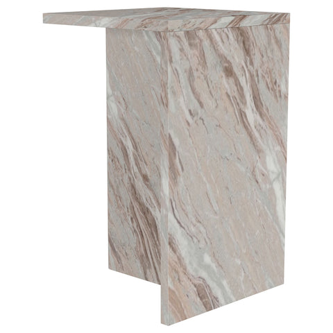 Abiline Genuine Marble Accent Side Table GreyGrey