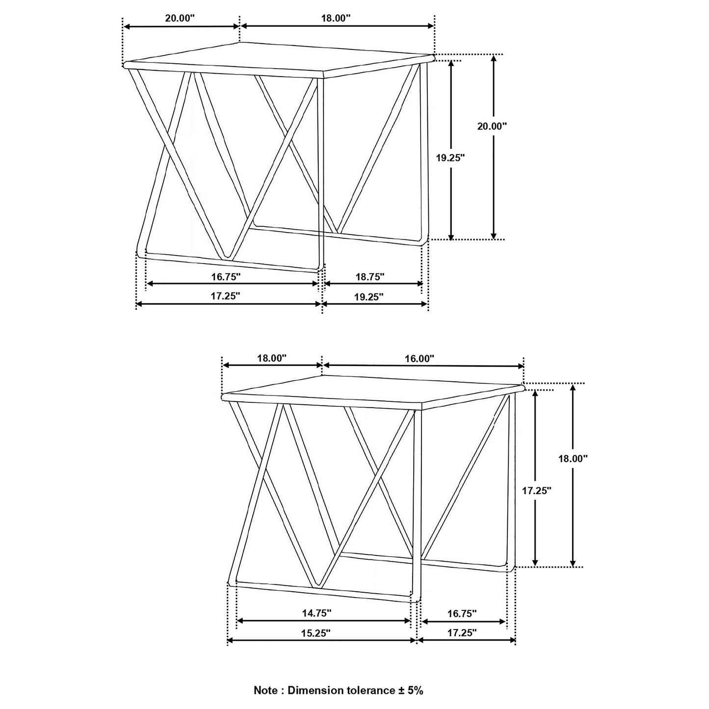 2 pc nesting table