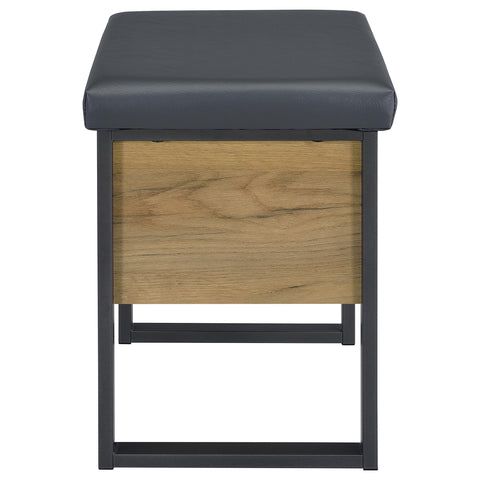 Faulkner Vanity Set with Sliding Mirror and Stool Golden Oak