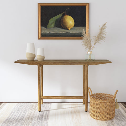 Pruitt Solid Wood Entryway Console Table Natural MangoNatural