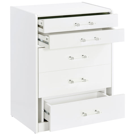 Maderia 3-drawer Makeup Vanity & Stool Set White High GlossWhite High Gloss