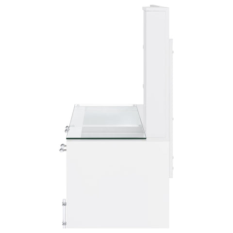 Stabler 2-drawer Vanity Set with LED Mirror White High Gloss