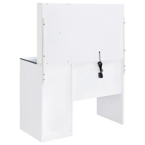 Stabler 2-drawer Vanity Set with LED Mirror White High Gloss