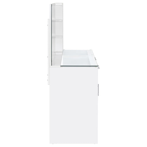 Stabler 2-drawer Vanity Set with LED Mirror White High Gloss
