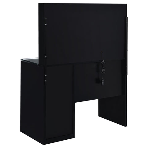 Stabler 2-drawer Vanity Set with LED Mirror Black High Gloss