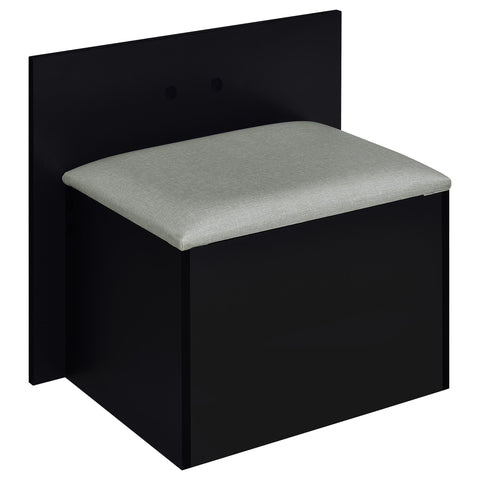 Stabler 2-drawer Vanity Set with LED Mirror Black High Gloss