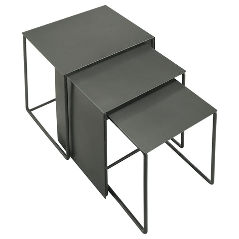 Davis 3-piece Rectangular Metal Nesting Table Set GreyGrey