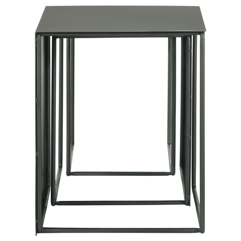 Davis 3-piece Rectangular Metal Nesting Table Set GreyGrey
