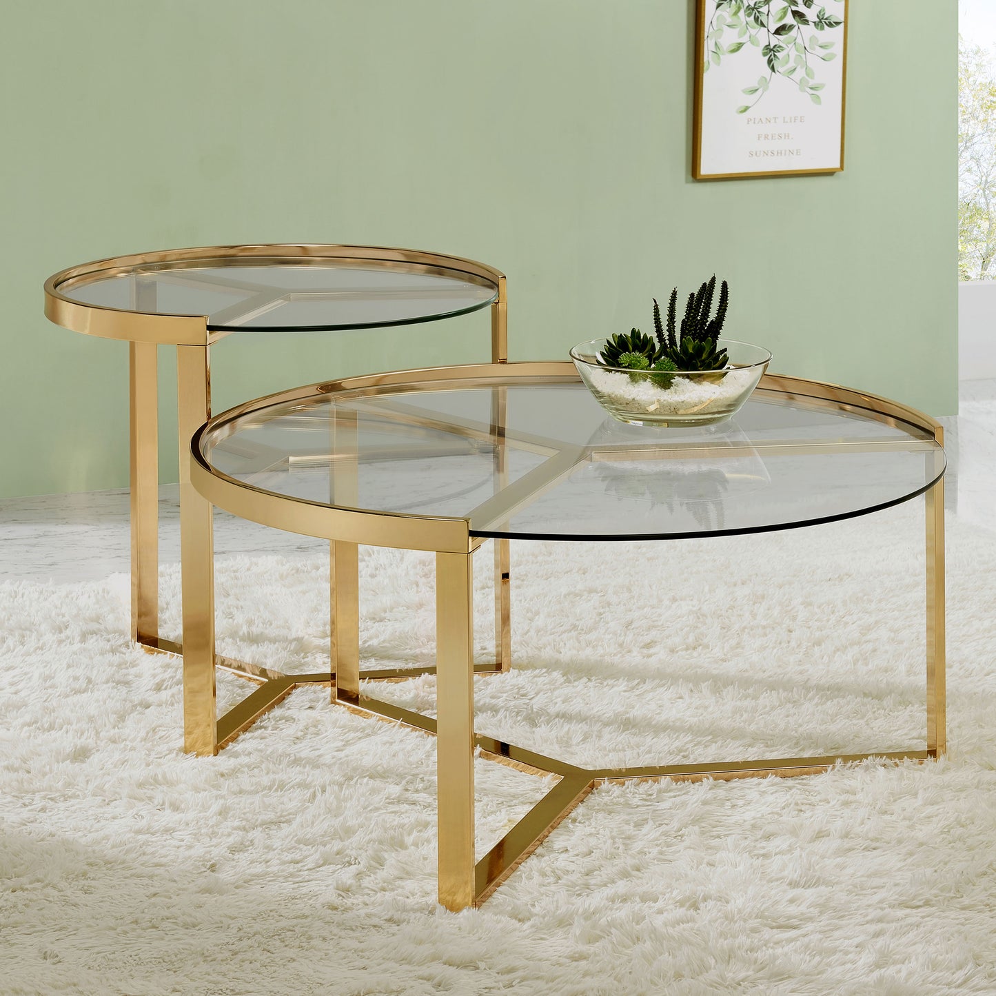 2 pc nesting coffee table