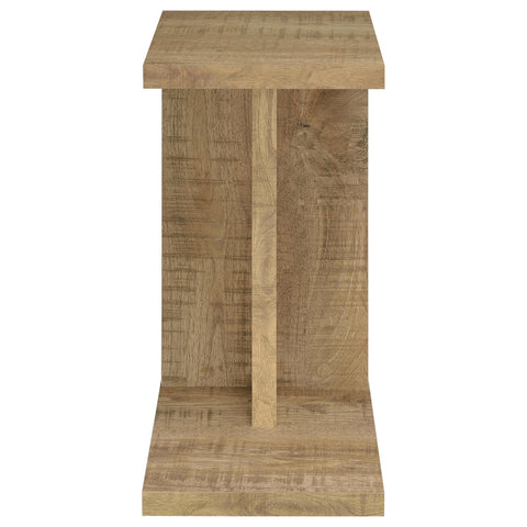 Leandro Engineered Wood C-Shaped Sofa Side Table Mango