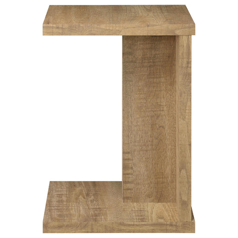 Leandro Engineered Wood C-Shaped Sofa Side Table Mango
