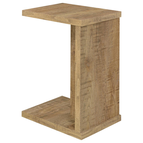 Leandro Engineered Wood C-Shaped Sofa Side Table Mango