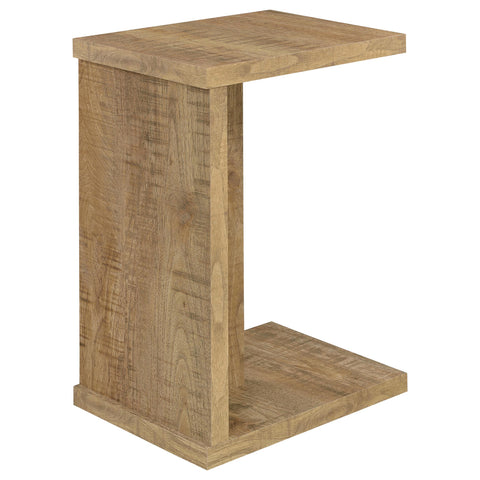 Leandro Engineered Wood C-Shaped Sofa Side Table Mango