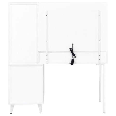 Pace 5-Drawer Makeup Vanity Table With LED Mirror White High Gloss
