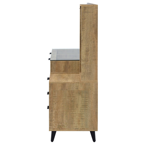 Pace 5-Drawer Makeup Vanity Table With LED Mirror Mango