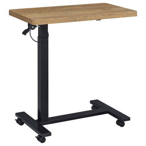 Jenna Pneumatic Adjustable C-Shape Side Table with Casters Mango