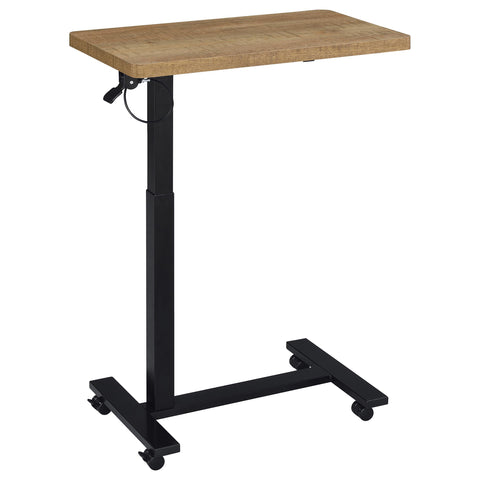 Jenna Pneumatic Adjustable C-Shape Side Table with Casters Mango