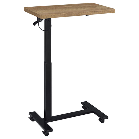 Jenna Pneumatic Adjustable C-Shape Side Table with Casters Mango
