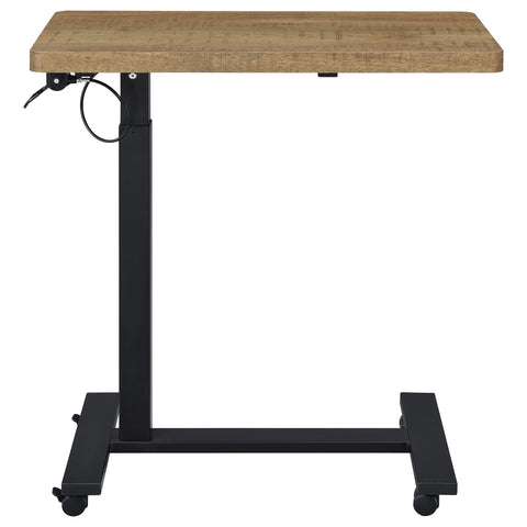 Jenna Pneumatic Adjustable C-Shape Side Table with Casters Mango