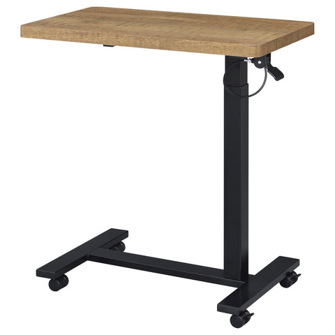 Jenna Pneumatic Adjustable C-Shape Side Table with Casters Mango