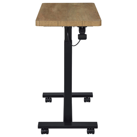 Jenna Pneumatic Adjustable C-Shape Side Table with Casters Mango