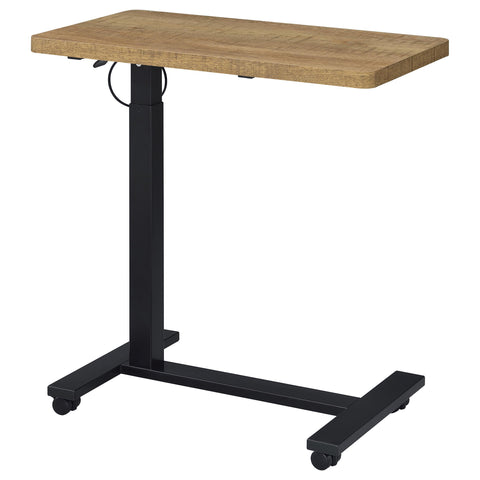Jenna Pneumatic Adjustable C-Shape Side Table with Casters Mango