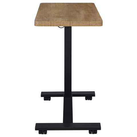 Jenna Pneumatic Adjustable C-Shape Side Table with Casters Mango