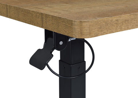 Jenna Pneumatic Adjustable C-Shape Side Table with Casters Mango