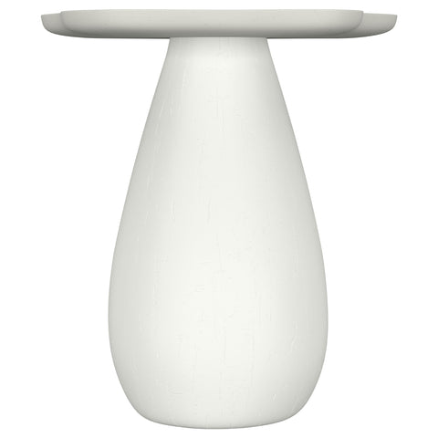 Simeon 20-inch Side Table with Cloud-Shaped Top Off White