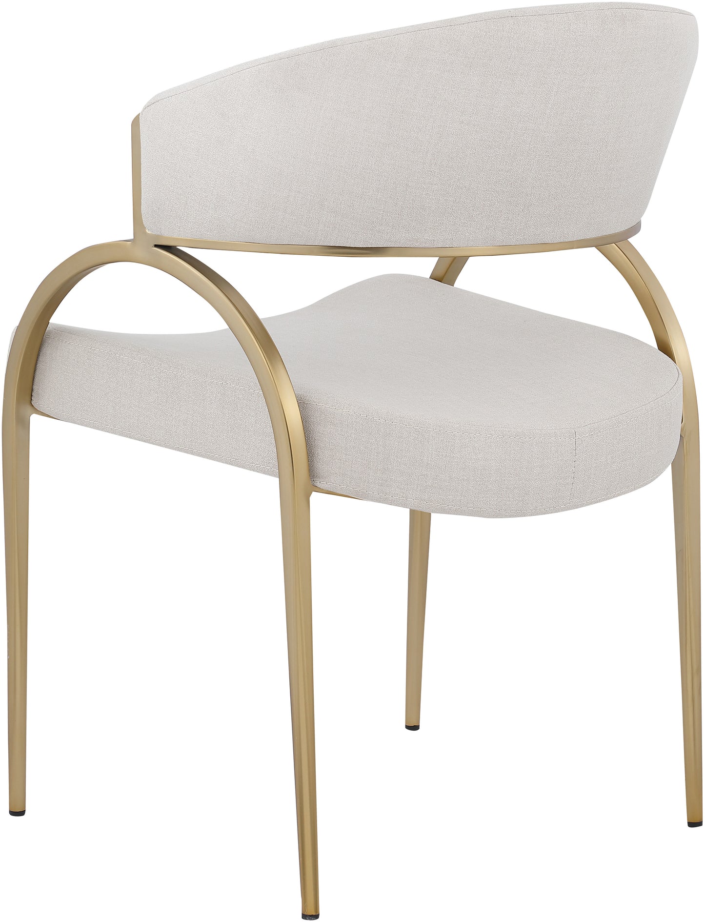 collette beige linen textured fabric dining chair