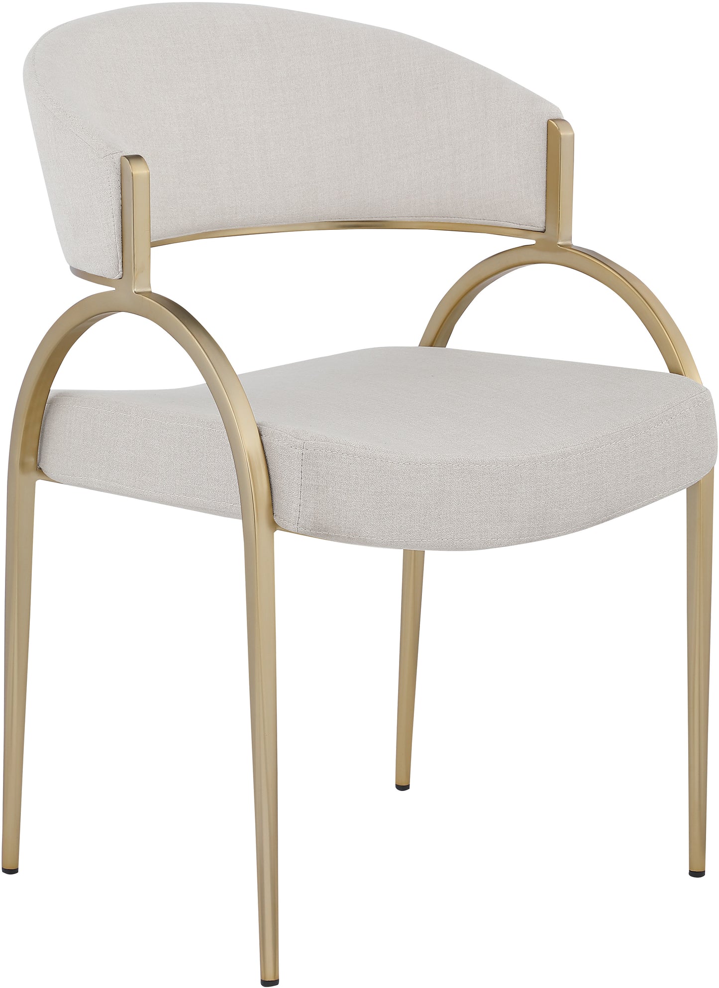 collette beige linen textured fabric dining chair