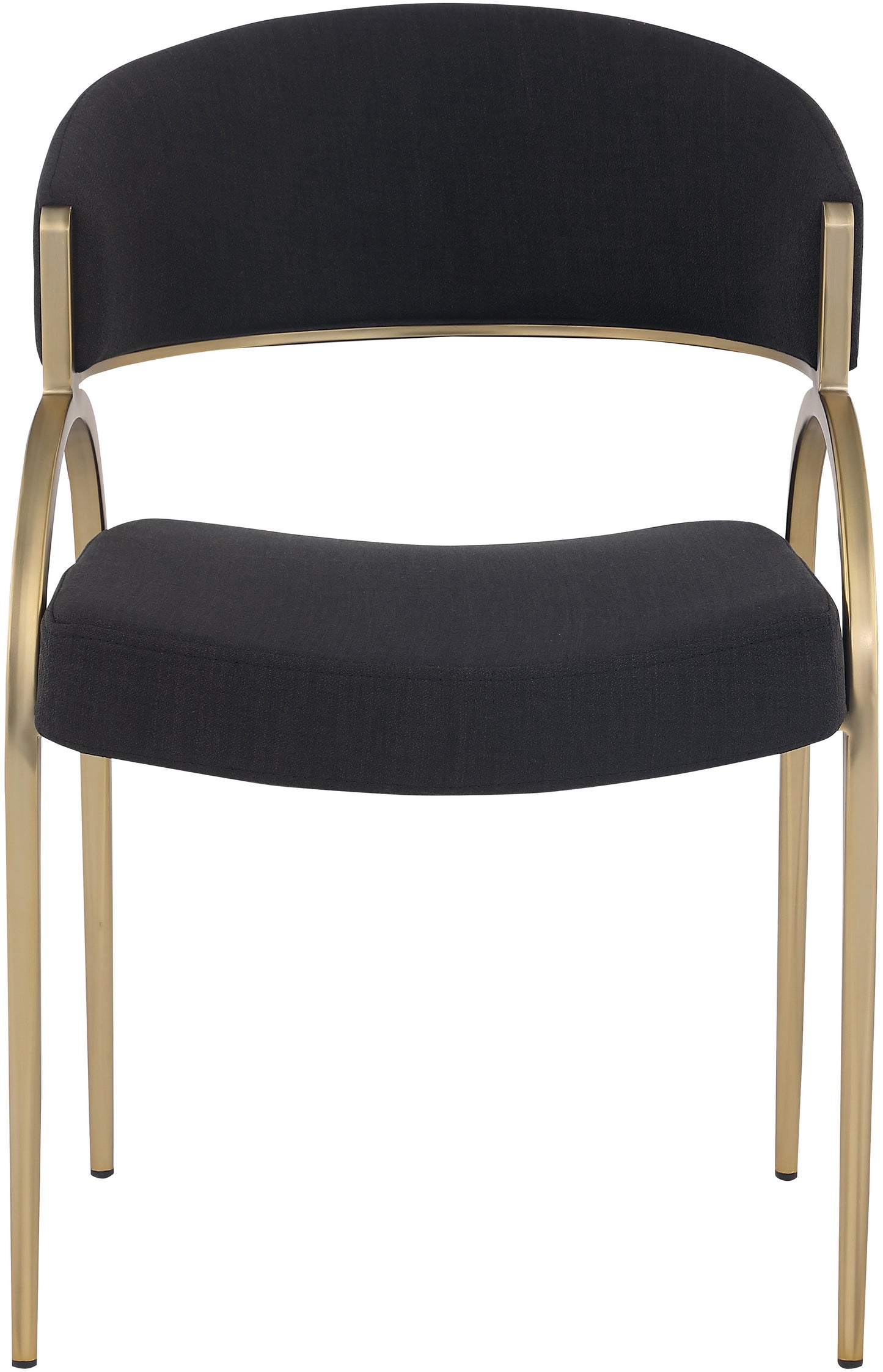 collette black linen textured fabric dining chair