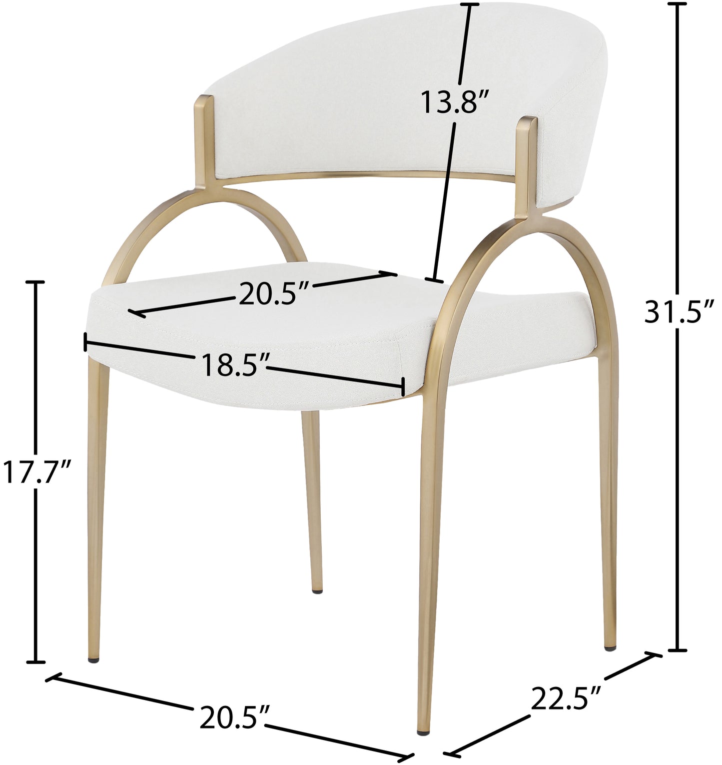 collette cream linen textured fabric dining chair