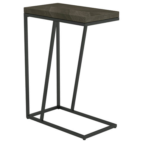 Velma Engineered Wood C-Shaped Sofa Side Table Rustic GreyRustic Grey