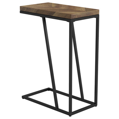 Velma Engineered Wood C-Shaped Side Table Rustic TobaccoRustic Tobacco
