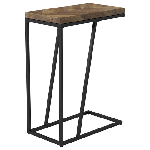 Velma Engineered Wood C-Shaped Side Table Rustic TobaccoRustic Tobacco