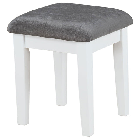 Brookmead Vanity Set with Lighting & Stool White and Dark GreyWhite