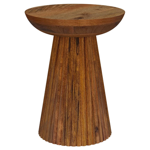 Edgerton Round Solid Wood Accent Side Table Wild HoneyWild Honey