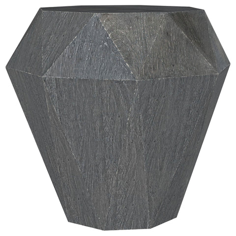 Keanu Octagonal Solid Mango Wood Side Table GreyGrey